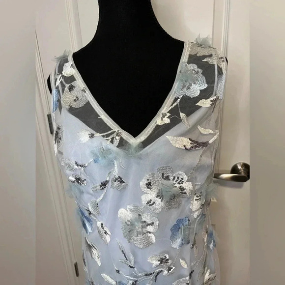 Adrianna Papell  | Floral Embroidery Sheath Dress | Size 14 - Picture 5 of 10